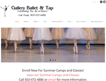 Tablet Screenshot of galleryballet.com